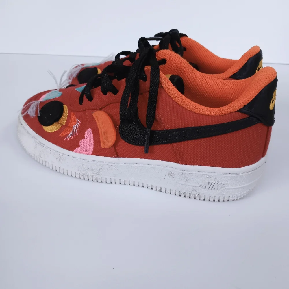 Nike Force 1 LV8 PS CNY Lion Dance Red Kids Sneakers DQ5071-601 - Size 1 Youth